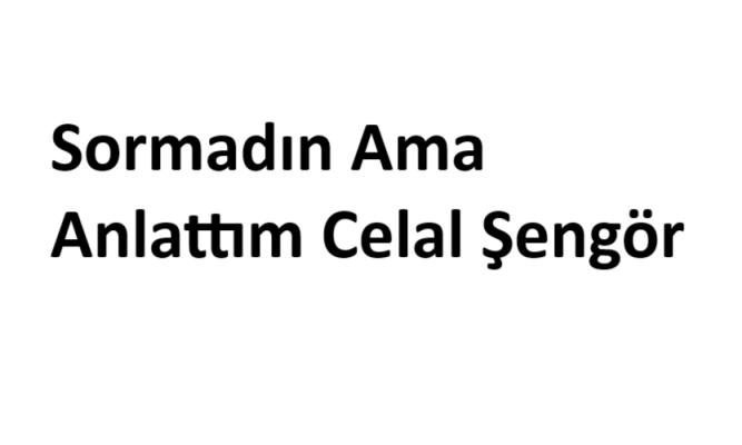 Sormadın Ama Anlattım Celal Şengör pdf